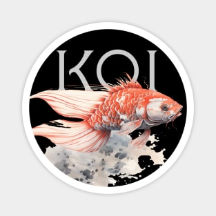 Koi Pond: Calming Koi Fish on a Dark Background Magnet